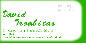 david trombitas business card